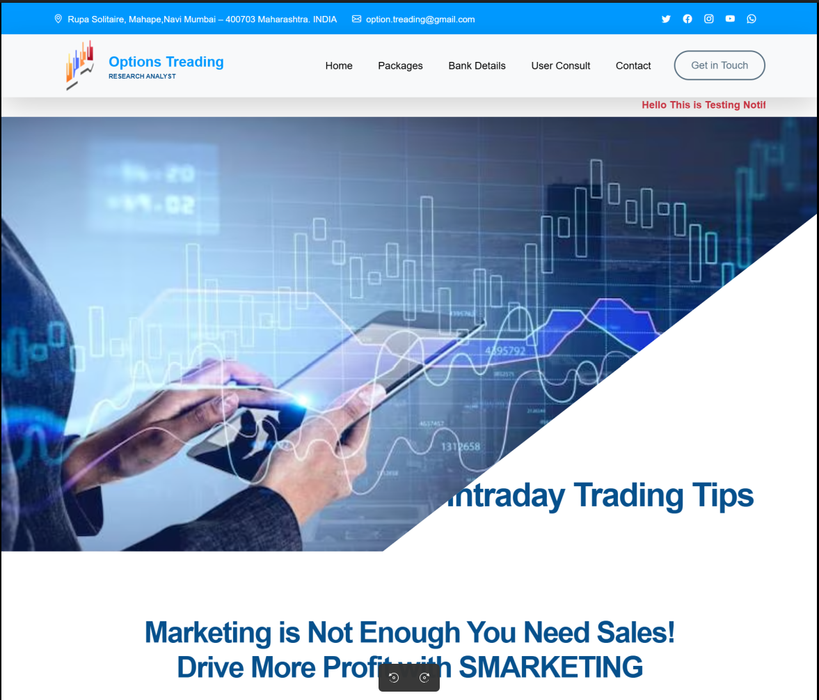 Option Trading Platform Development project preview